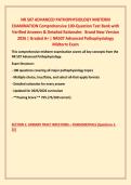 NR 507 ADVANCED PATHOPHYSIOLOGY MIDTERM &NewLine;EXAMINATION Comprehensive 100-Question Test Bank with &NewLine;Verified Answers & Detailed Rationales   Brand New Version &NewLine;2026 &vert; Graded A&plus; &vert; NR507 Advanced Pathophysiology &NewLine;Midterm Exam