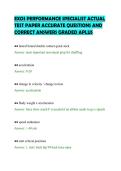 EXOS PERFORMANCE SPECIALIST ACTUAL&NewLine;TEST PAPER ACCURATE QUESTIONS AND&NewLine;CORRECT ANSWERS GRADED APLUS