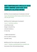 EXOS PERFORMANCE SPECIALIST EXAM&NewLine;SCRIPT VERIFIED QUESTIONS WITH&NewLine;COMPLETE SOLUTION REVIEW