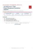  GE 5103 LESSON 2 QUIZ PROJECT MANAGEMENT FOUNDATIONS Actual Exam 2026&sol;2027 &ndash; Complete Exam-Style Questions &vert; 100&percnt; Verified &ndash; Pass Guaranteed &ndash; A&plus; Graded