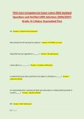 TDCJ Core Competencies Exam Latest 2026 Updated &NewLine;Questions and Verified 100&percnt; Solutions &lpar;2026&sol;2027&rpar; &NewLine;Grade&colon; A&plus;&vert;Status&colon; Guaranteed Pass 