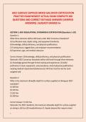 ADCI SURFACE SUPPLIED MIXED GAS DIVER CERTIFICATION &NewLine;PRACTICE EXAM NEWEST ACTUAL EXAM COMPLETE 200 &NewLine;QUESTIONS AND CORRECT DETAILED ANSWERS &lpar;VERIFIED &NewLine;ANSWERS&rpar; &vert;ALREADY GRADED A&plus;