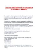 ACC A&P ASSESSMENT STUDY GUIDE EXAM WITH CORRECT ANSWERS