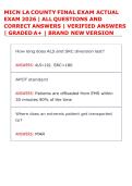 MICN LA COUNTY FINAL EXAM ACTUAL &NewLine;EXAM 2026 &vert; ALL QUESTIONS AND &NewLine;CORRECT ANSWERS &vert; VERIFIED ANSWERS &NewLine;&vert; GRADED A&plus; &vert; BRAND NEW VERSION 