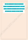NR 442 COMMUNITY HEALTH NURSING &NewLine;EXAM 3 &lpar;CHAMBERLAIN&rpar; 2026&sol;2027 &vert; ACTUAL &NewLine;EXAM &vert; VERIFIED ANSWERS WITH DETAILED &NewLine;RATIONALES &vert; GRADE A STUDY GUIDE &NewLine;