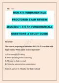 NGN ATI FUNDAMENTALS &NewLine;PROCTORED EXAM REVIEW &NewLine;2026&sol;2027 &vert; ATI RN FUNDAMENTALS &NewLine;QUESTIONS & STUDY GUIDE 