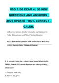 NSG 3100 EXAM 4 &vert;  &NewLine;QUESTIONS AND ANSWERS &vert; &NewLine;2026 UPDATE &vert; 100&percnt; CORRECT - &NewLine;GALEN&period; 