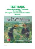 Intimate Relationships 9th Edition Test Bank - 500&plus; Practice Questions & Answers &vert; Rowland Miller Psychology of Relationships Exam Prep &vert; Attachment Theory&comma; Love&comma; Communication&comma; Conflict & Divorce Study Guide