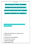 APM PFQ EXAM C HEART COMBINED &NewLine;EXAMINATION 2026 UPDATED 2026 &ndash; &NewLine;2026 WITH QUESTIONS WITH CORRECT &NewLine;ANSWERS VERIFIED 100&percnt; GRADED A&plus;