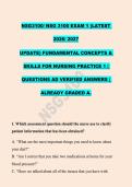NSG3100&sol; NSG 3100 EXAM 1 &lpar;LATEST &NewLine;2026&sol; 2027 &NewLine;UPDATE&rpar; FUNDAMENTAL CONCEPTS & &NewLine;SKILLS FOR NURSING PRACTICE 1 &vert; &NewLine;QUESTIONS AD VERIFIED ANSWERS &vert; &NewLine;ALREADY GRADED A&period;