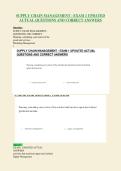SUPPLY CHAIN MANAGEMENT - EXAM 1 UPDATED&NewLine;ACTUAL QUESTIONS AND CORRECT ANSWERS