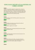 SUPPLY EXAM 3 UPDATED ACTUAL QUESTIONS AND&NewLine;CORRECT ANSWERS