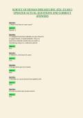 SURVEY OF HUMAN DISEASES HSC 4551&colon; EXAM 2&NewLine;UPDATED ACTUAL QUESTIONS AND CORRECT&NewLine;ANSWERS