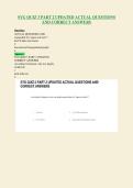 SYG QUIZ 3 PART 2 UPDATED ACTUAL QUESTIONS&NewLine;AND CORRECT ANSWERS