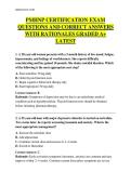 PMHNP Certification Exam &ndash; Complete Questions Bank with Correct Answers & Detailed Rationales &vert; Graded A&plus; &vert; Latest Update