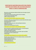 OLERE PRACTICE QUESTIONS EXAM LATEST 2026 UPDATED &NewLine;QUESTIONS AND VERIFIED 100&percnt; SOLUTIONS &lpar;2026&sol;2027&rpar; &NewLine;GRADE&colon; A&plus;&vert;STATUS&colon; GUARANTEED PASS 