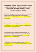 ABSA SURGICAL ASSISTANT CERTIFICATION EXAM REAL EXAM 2026 &vert; AMERICAN BOARD OF SURGICAL ASSISTANT EXAM &vert; ALL QUESTIONS AND CORRECT ANSWERS &vert; VERIFIED ANSWERS &vert; BRAND NEW VERSION