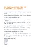 SDI BASIC BALLISTICS &lpar;BBS 100&rpar; QUESTIONS AND ANSWERS