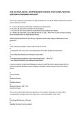 NUR 352 FINAL EXAM &vert; COMPREHENSIVE NURSING STUDY GUIDE&comma; PRACTICE QUESTIONS & ANSWERS 2026&sol;2027