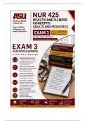 ASU NUR 425 Exam 3 &vert; Health and Illness Concepts&colon; Adults and Pediatrics &lpar;2026&sol;27&rpar; Q&A