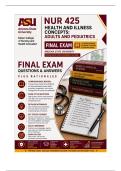 ASU NUR 425 Exams 1-4 &plus; Final &vert; Adults & Pediatrics Complete Bundle 2026&sol;27 &vert; A&plus; Guarantee