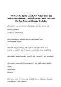 WSET LEVEL 2 SPIRITS LATEST 2026 ACTUAL EXAM 200 QUESTIONS AND CORRECT DETAILED ANSWERS WITH RATIONALES &lpar;VERIFIED ANSWERS&rpar; &vert;ALREADY GRADED A&plus;
