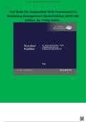 Test Bank For Conjunction with Framework for Marketing Management &lpar;Global Edition&rpar; 6th Edition&period; By&colon; Philip Kotler