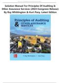 Solution Manual For Principles of Auditing & Other Assurance Services &lpar;2024 Evergreen Release&rpar; by Ray Whittington & Kurt Pany&period; Latest Edition