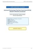 Advanced Pharmacology Final Exam Study Guide &lpar;NR 566&rpar;&NewLine;2026&sol;2027 UPDATED &vert;Chamberlain