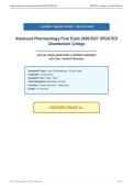 Advanced Pharmacology Final Exam 2026&sol;2027 UPDATED&NewLine;Chamberlain College