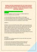 A PACKAGE DEAL FOR NURSING CAPSTONE COMPREHENSIVE PRE-TEST EXAM &vert;2  DIFFERENT VERSIONS WITH COMPLETE ACTUAL EXAM QUESTIONS AND CORRECT DETAILED ANSWERS &lpar;VERIFIED ANSWERS&rpar; ALREADY GRADED A &vert; &lpar;MOST RECENT&excl;&excl;&rpar;