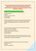 NSG 430 FINAL EXAM REVIEW TOPICS 2026&sol;2027 ACCURATE REAL &NewLine;EXAM QUESTIONS AND VERIFIED ANSWERS WITH DETAILED &NewLine;RATIONALES EACH &vert; CURRENTLY TESTING AND FREQUENTLY TESTED &NewLine;QUESTIONS &vert; GRADED A&plus; 