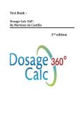 Test Bank - Dosage Calc 360&deg;&comma; 3rd Edition &lpar;Martinez de Castillo&comma; 2023&rpar;&comma; Chapter  1-18 Coverd