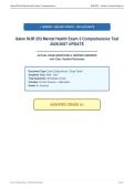 Galen NUR 253 Mental Health Bundled Exams 2026&sol;2027 UPDATE&vert;Verified &vert;Guaranteed Pass