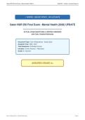 Galen NUR 256 Mental Health Bundled Exams  2026&sol;2027 UPDATE&vert;Verified &vert;Guaranteed Pass