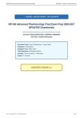 NR 566 Advanced Pharmacology Final Exam Prep 2026&sol;2027&NewLine;UPDATED Chamberlain