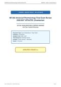 NR 566 Advanced Pharmacology Final Exam Review&NewLine;2026&sol;2027 UPDATED &vert;Chamberlain