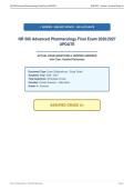 NR 566 Advanced Pharmacology Final Exam 2026&sol;2027&NewLine;UPDATE
