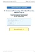 NR 566 Advanced Pharmacology Midterm Exam Preparation&NewLine;2026&sol;2027 UPDATE