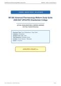 NR 566 Advanced Pharmacology Midterm Study Guide&NewLine;2026&sol;2027 UPDATED Chamberlain College
