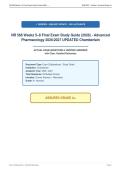 NR 566 Advanced Pharmacology 2026&sol;2027 UPDATED &vert;Chamberlain College of Nursing
