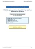 NR 601 Comprehensive Primary Care of the Older Adult Final&NewLine;Exam 2026&sol;2027 UPDATED