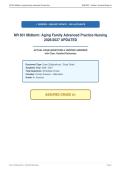 NR 601 Midterm&colon; Aging Family Advanced Practice Nursing&NewLine;2026&sol;2027 UPDATED