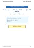 NR 601 Primary Care of the Older Adult Final Exam 2026&sol;2027&NewLine;UPDATED