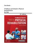 Test Bank - O'Sullivan and Schmitz's Physical Rehabilitation&comma; 8th Edition &lpar;Fulk&comma; 2024&rpar;&comma; Chapter 1-32&comma; Physical Therapist &lpar;PT&rpar; and Physical Therapist Assistant &lpar;PTA&rpar;