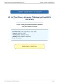 NR 602 Final Exam&colon; Advanced Childbearing Care &lpar;2026&rpar;&NewLine;UPDATED