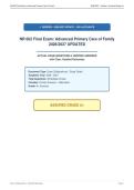 NR 602 Final Exam&colon; Advanced Primary Care of Family&NewLine;2026&sol;2027 UPDATED