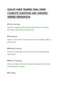 QUALYS VMDR TRAINING FINAL PAPER&NewLine;COMPLETE QUESTIONS AND ANSWERS&NewLine;VERIFIED PREPARATION