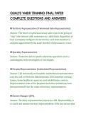 QUALYS VMDR TRAINING FINAL PAPER&NewLine;COMPLETE QUESTIONS AND ANSWERS