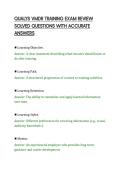 QUALYS VMDR TRAINING EXAM REVIEW&NewLine;SOLVED QUESTIONS WITH ACCURATE&NewLine;ANSWERS